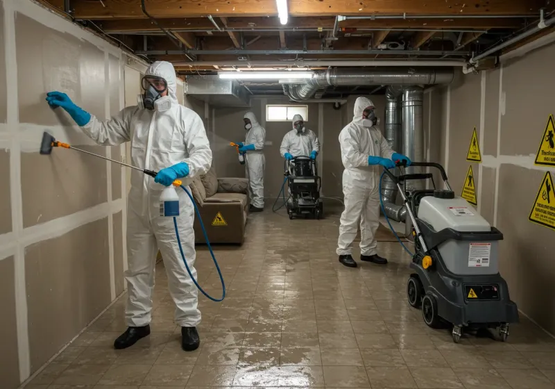 Basement Moisture Removal and Structural Drying process in Summit Park, UT